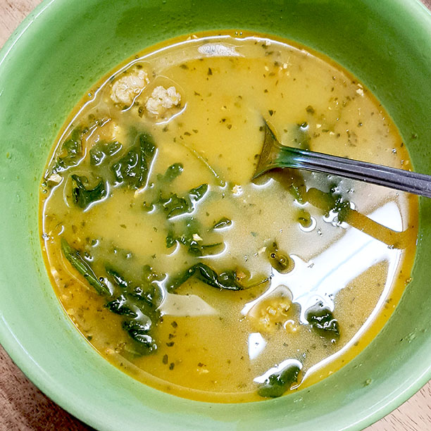 Watery-Airy Golden Chicken Soup